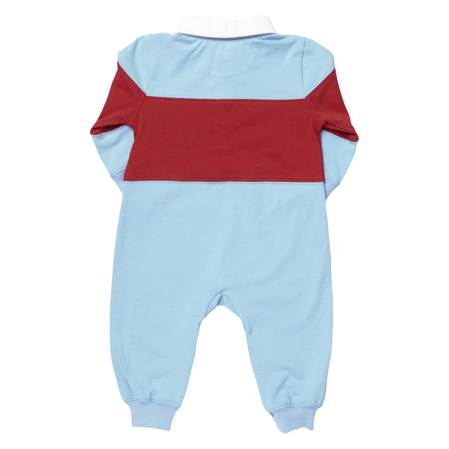 Blue Rooster Baby Boys Albert Rugby Jumper - Blue Maroon