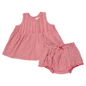 Baby Girls Jaipur 2-piece Set - Red Gingham