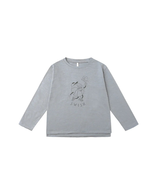 RAW EDGE LONG SLEEVE TEE || BASKETBALL