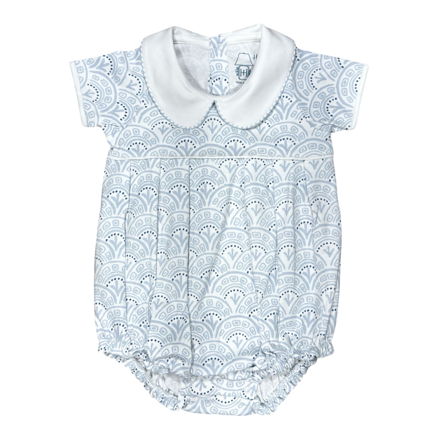 Heyward House Boys Pleated Bubble-Blue Scallop