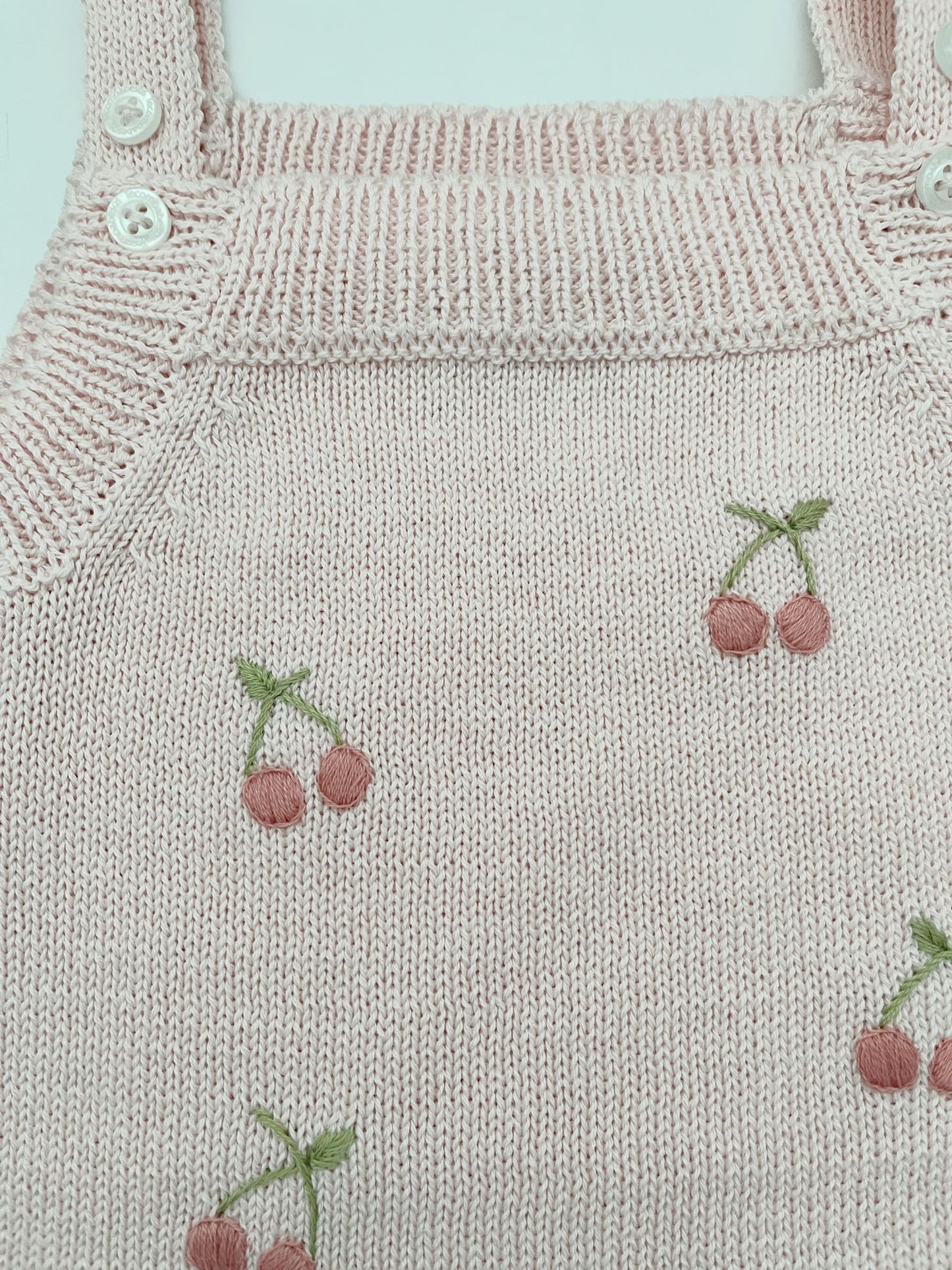 Cherry Short Knit Overall