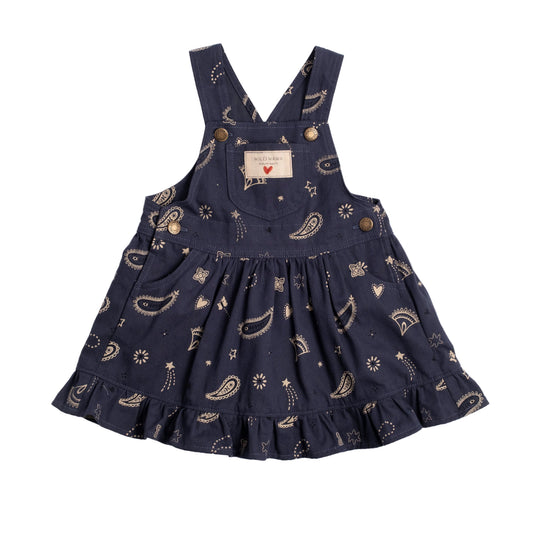 Midnight Bandana Overall Dress