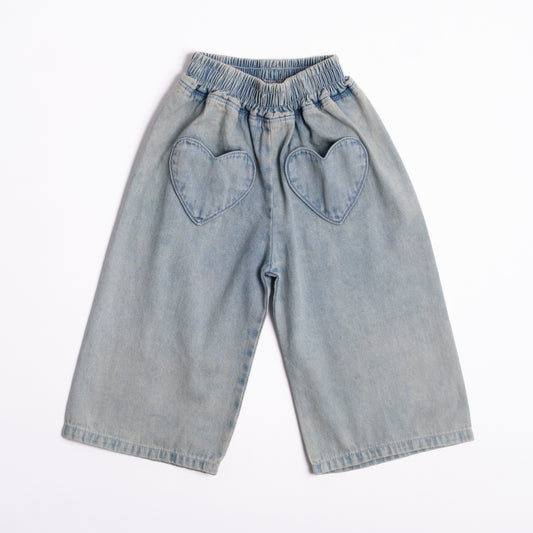 Denim Heart Pocket Pant