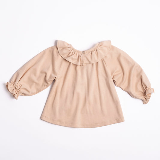 Dusty Pink Ruffle Top