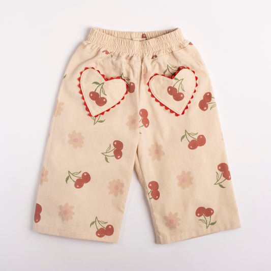 Cherry Bloom Wide Leg Pant