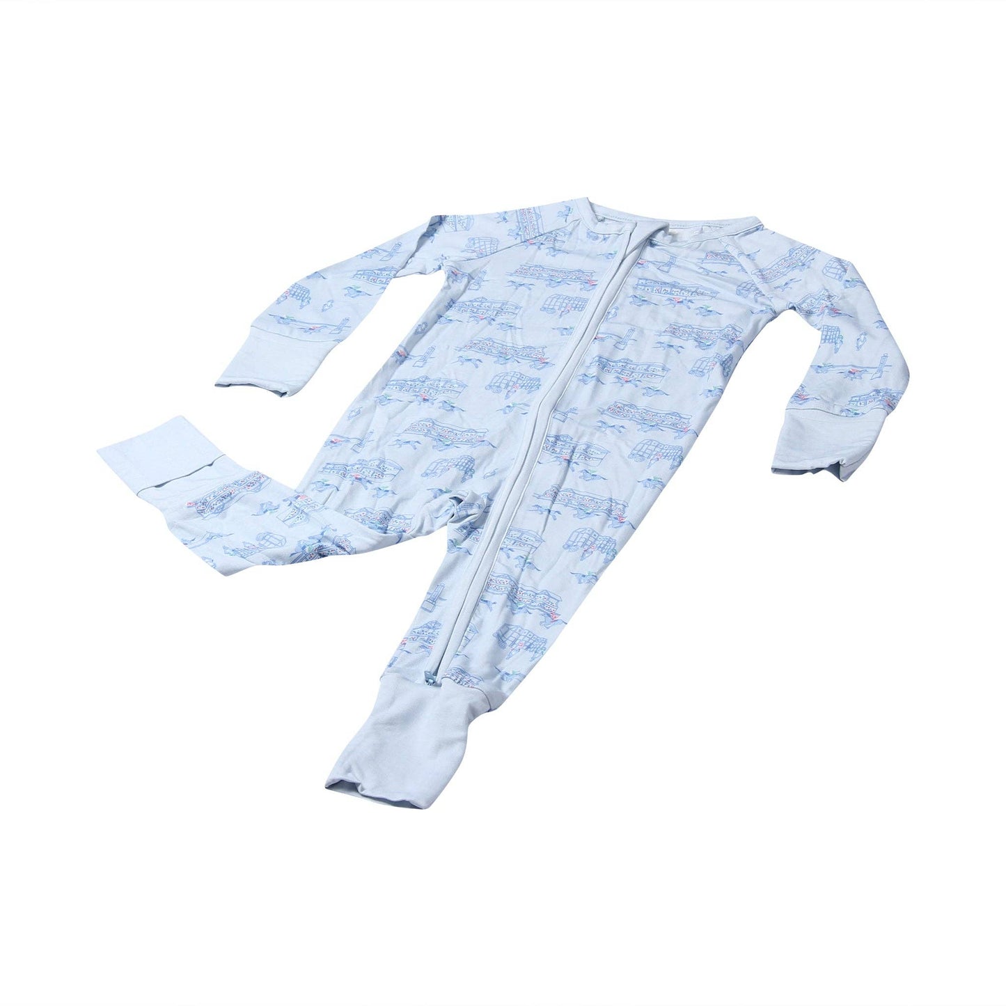 Blue Horse Racing Icons Unisex Kids Pajamas