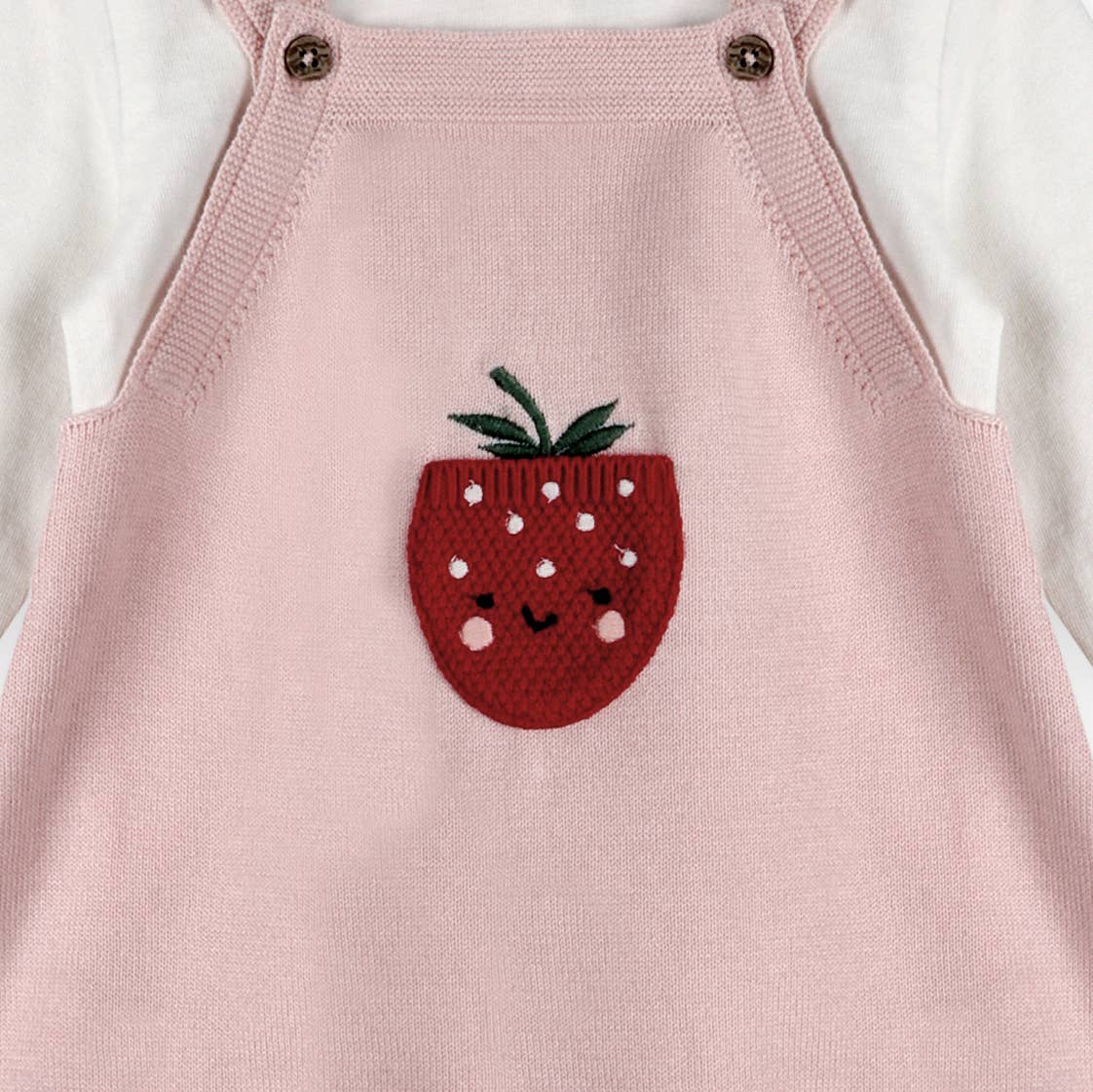 Strawberry Pocket Baby Knit Tunic Dress Set (Organic)