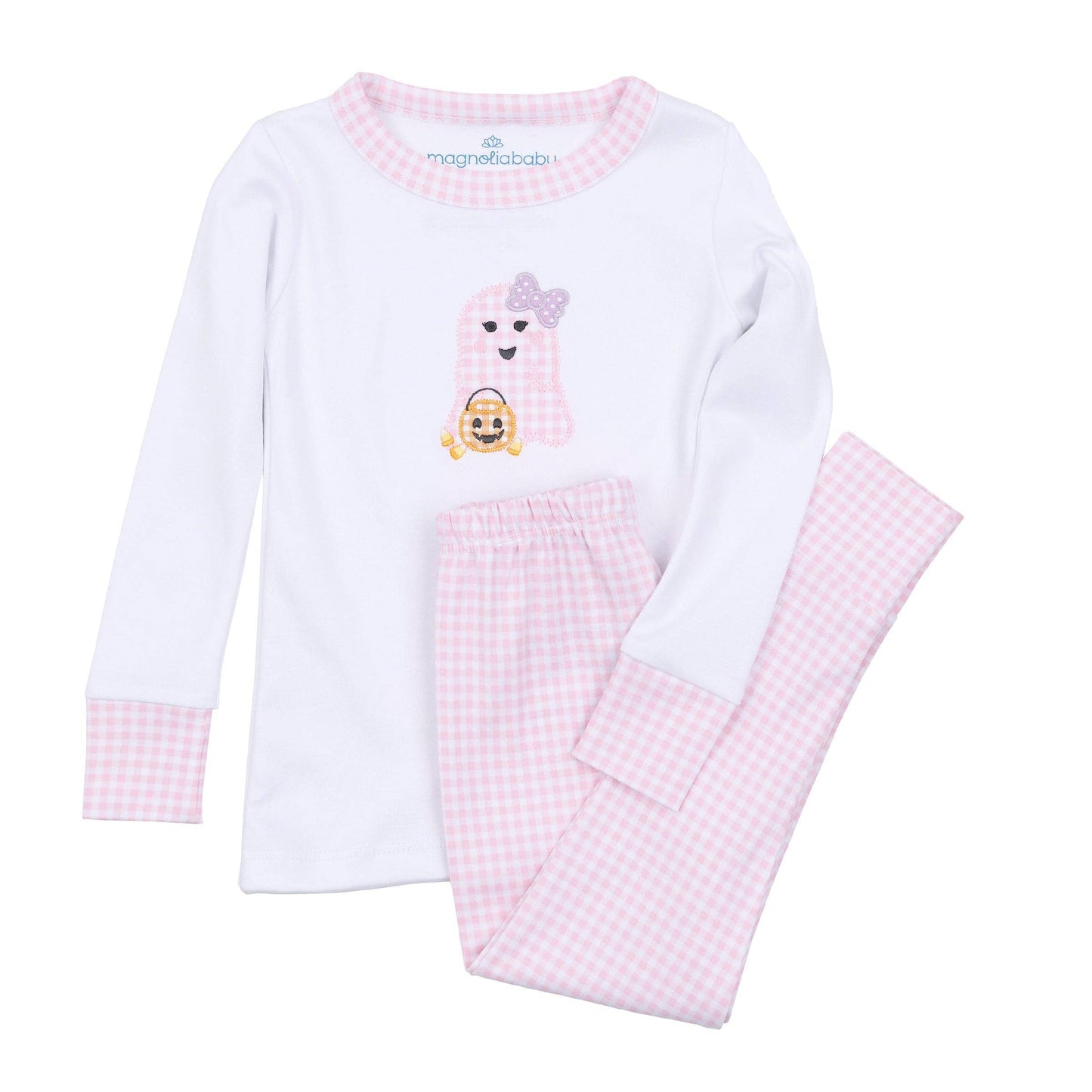 Boo Crew! Applique Long Pajamas - Pink