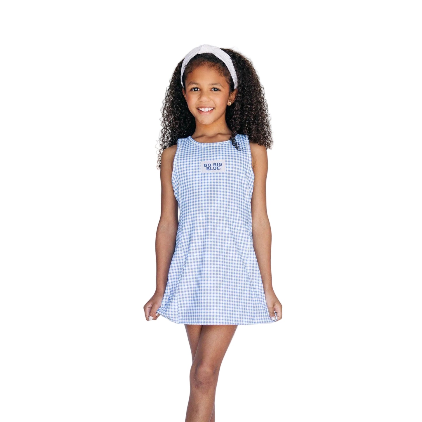Go Big Blue Gingham Dress