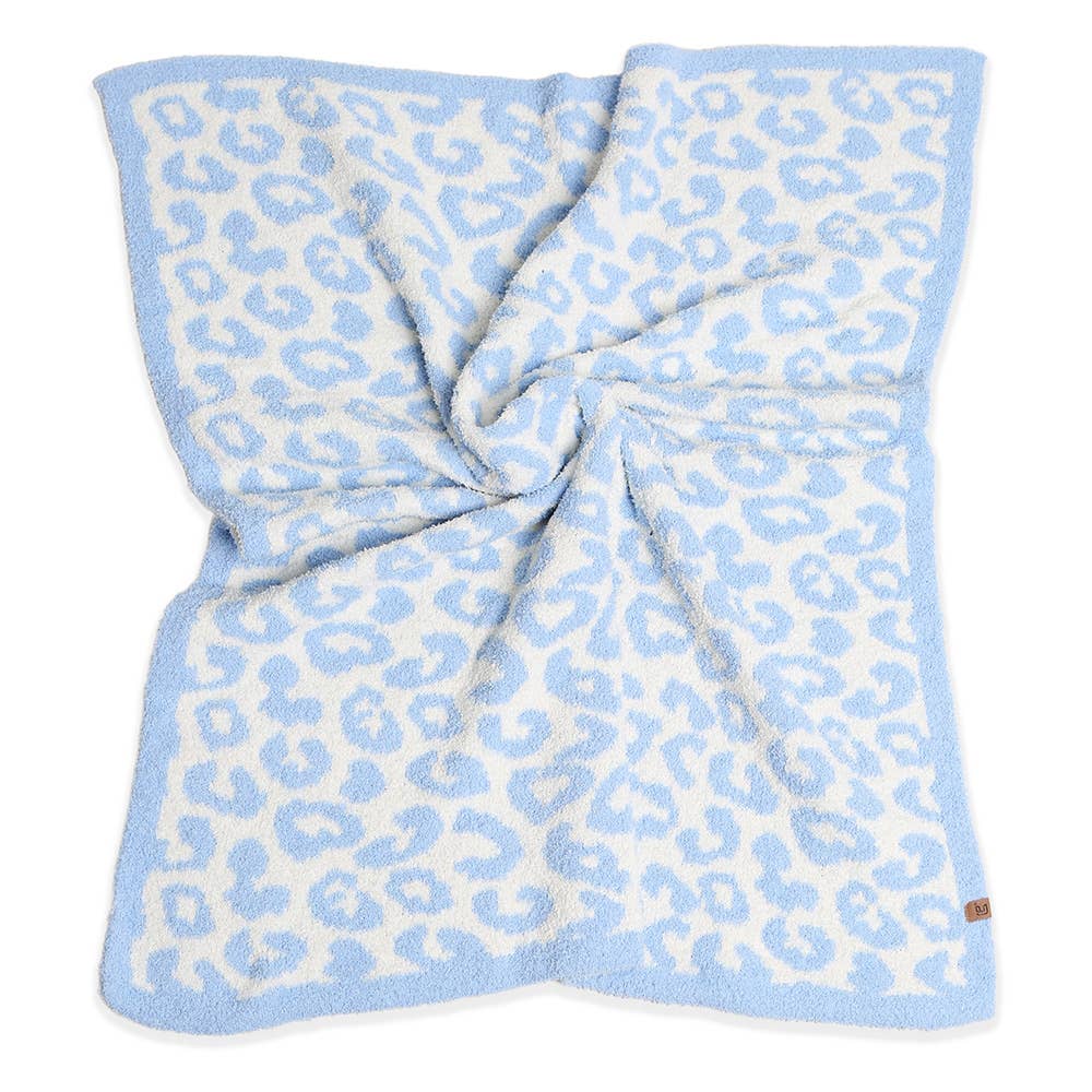 Leopard Patterned Reversible Kids Throw Blanket