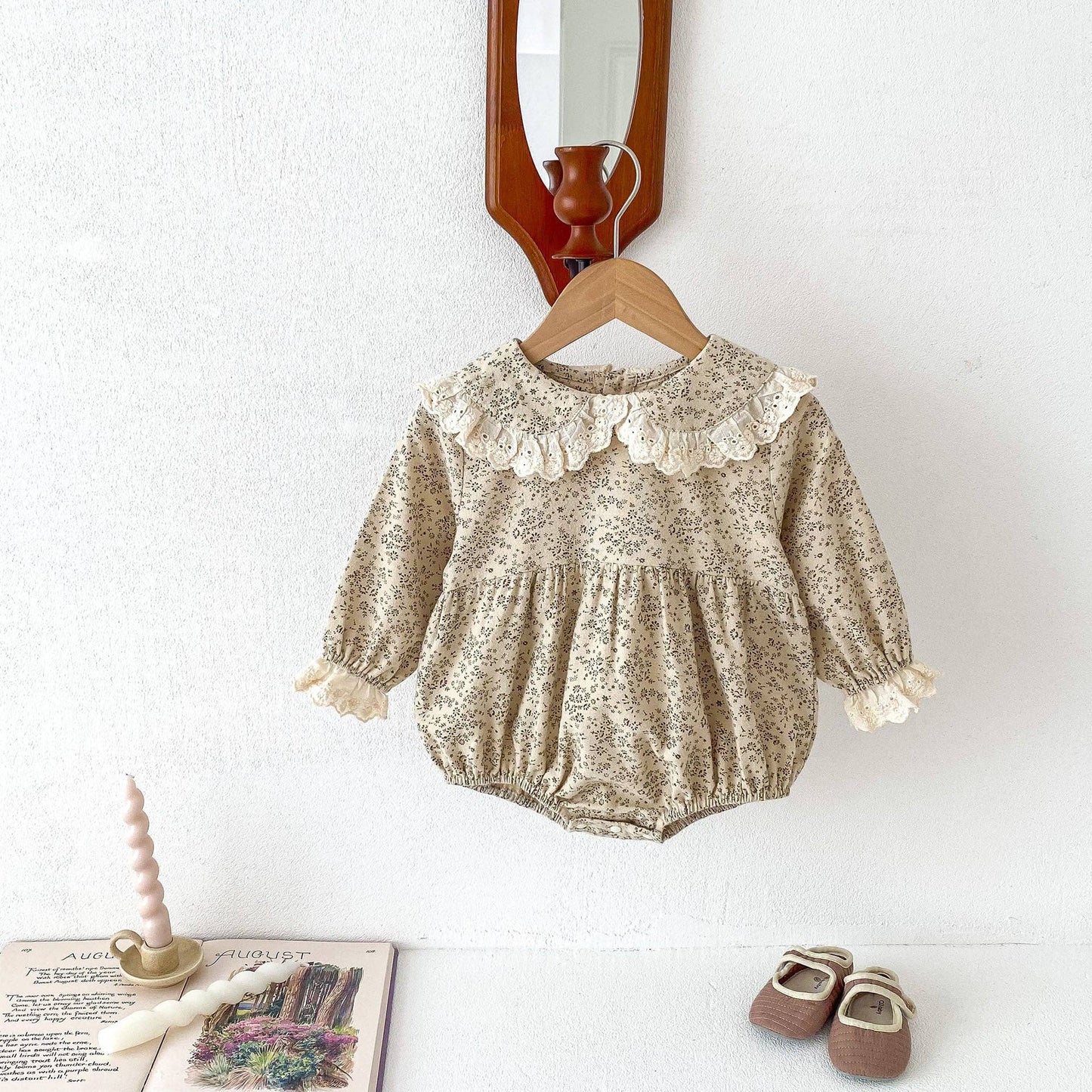 Floral Bubble with Lace Collar