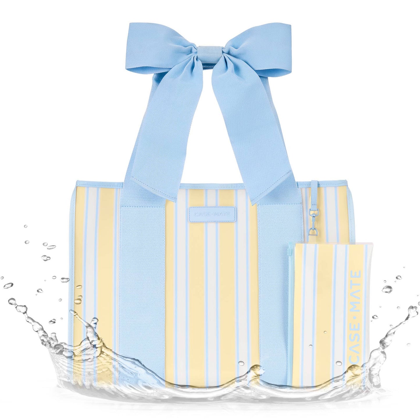 Cabana Stripe Bow Jelly Tote/Diaper Bag