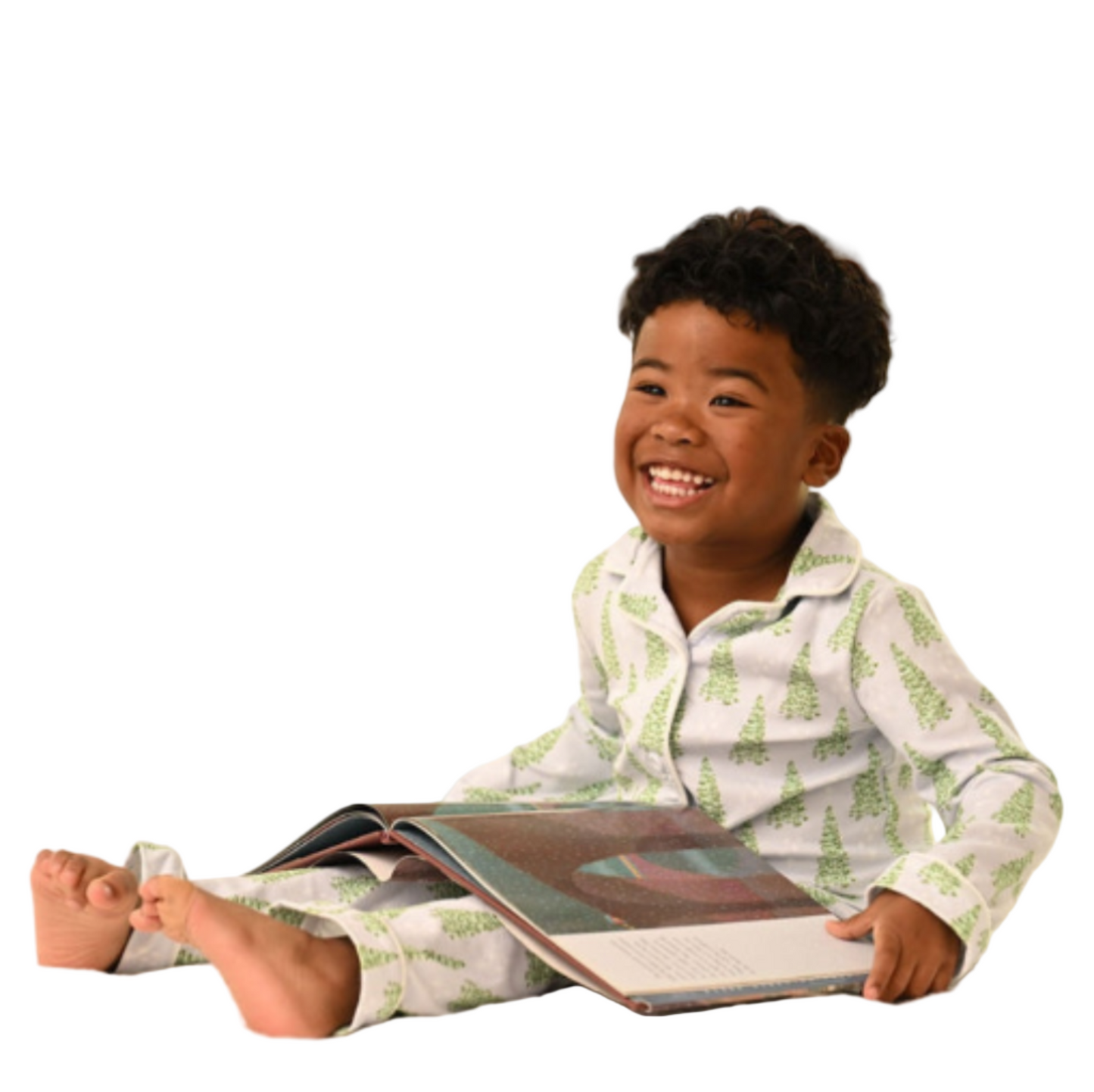 Christmas 2025 Pajamas- Blue Christmas Tree- Button Down