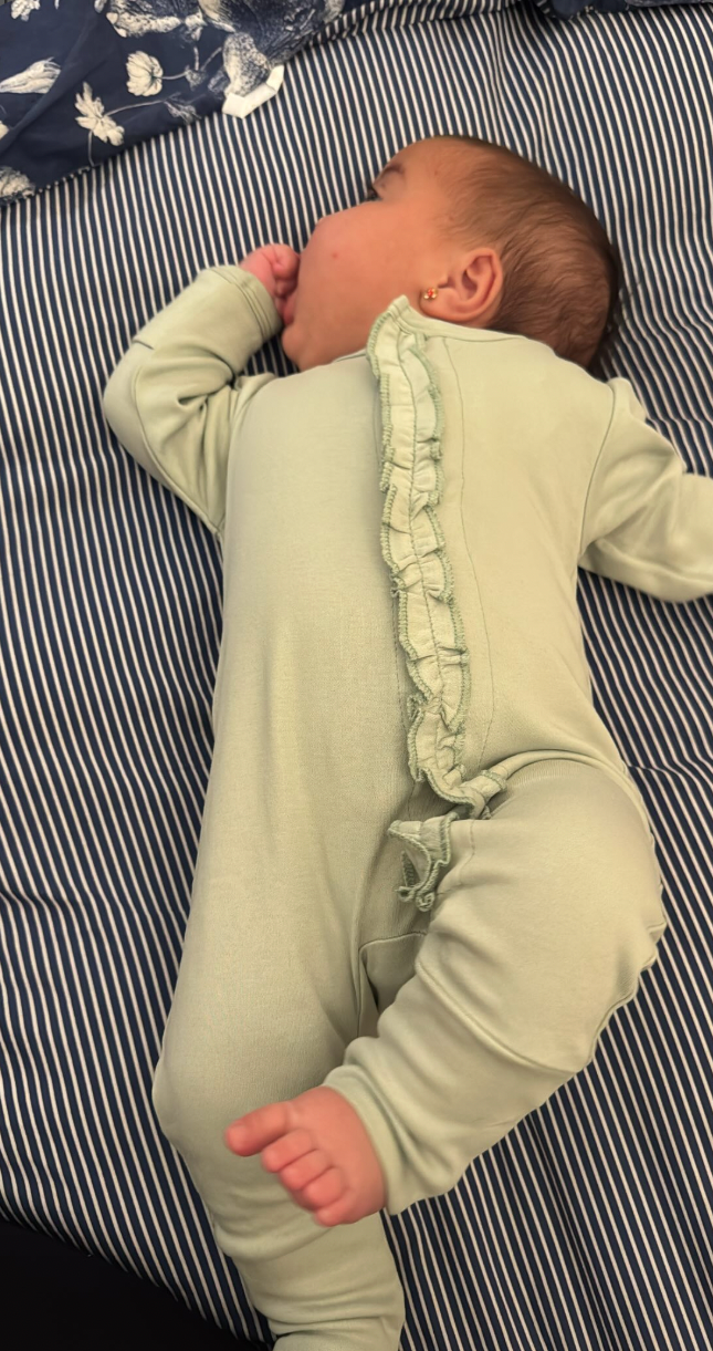 Sage Finds Grow With Me Magnetic Onesie with Ruffles