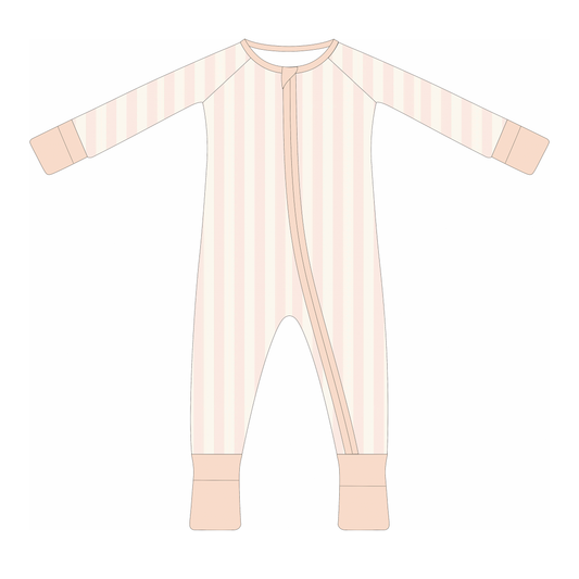 Striped | bamboo baby sleeper, bamboo clothing, baby girl
