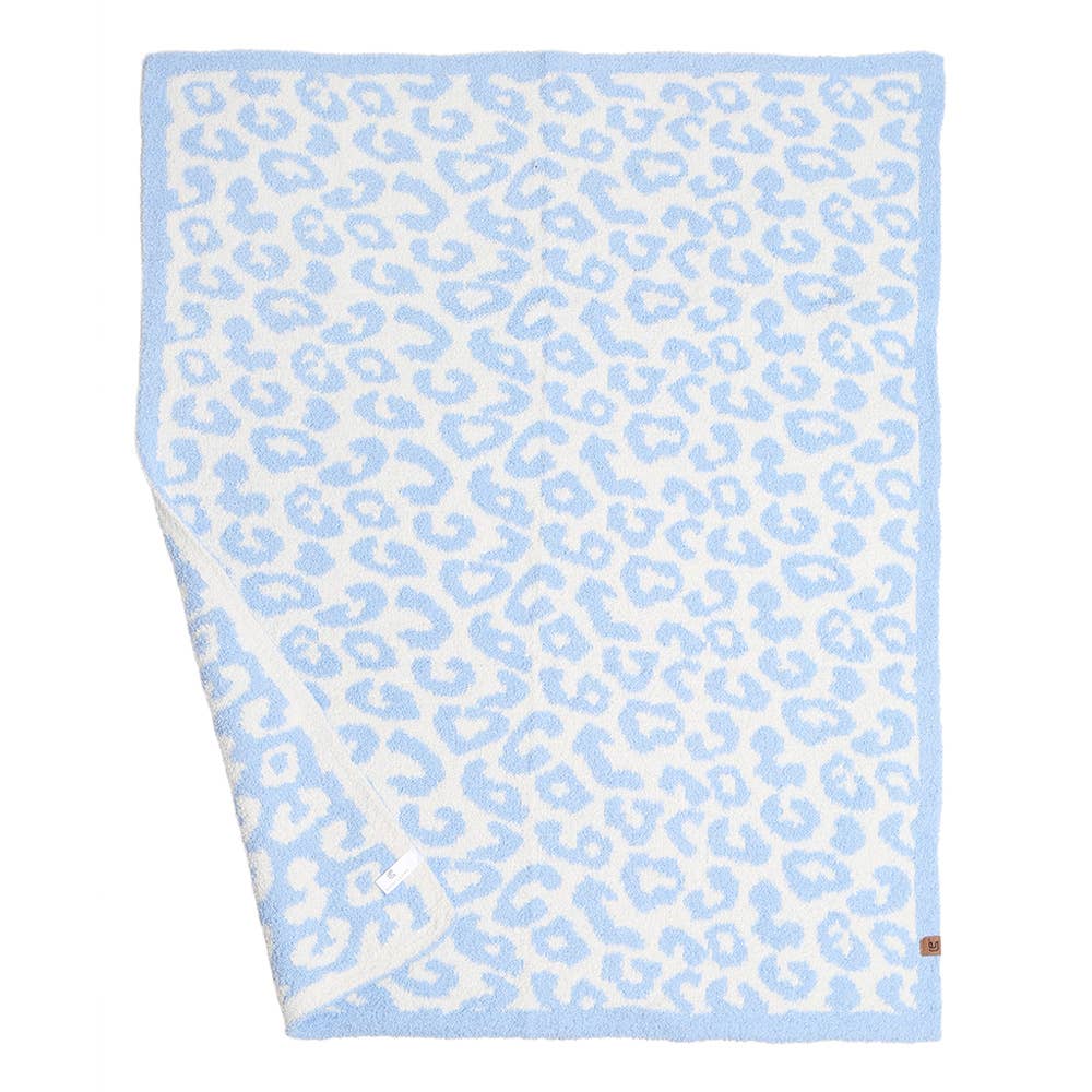 Leopard Patterned Reversible Kids Throw Blanket