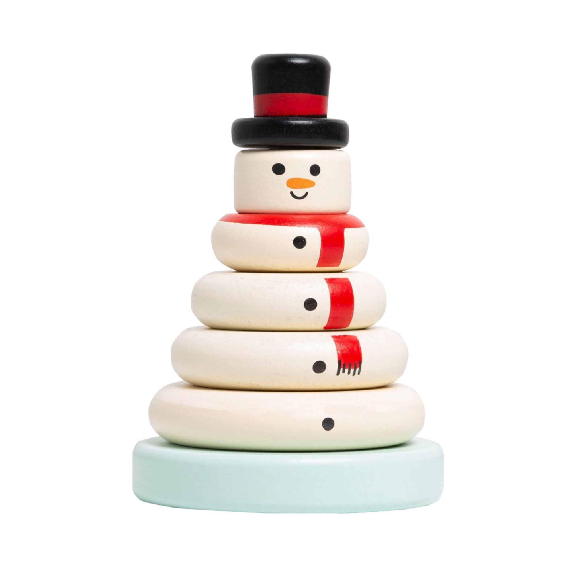 Snowman Stack Wooden Snowman Stacking Toy Set, Holiday Baby Toddler Gift – Doodlebugs ...