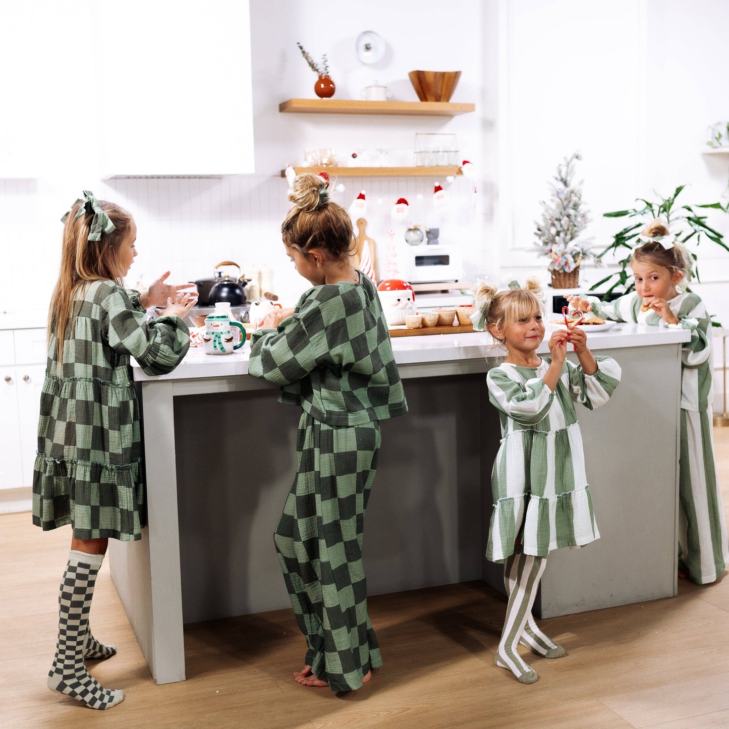 CLEMENTINE DRESS | STRIPED GREEN | GIRLS