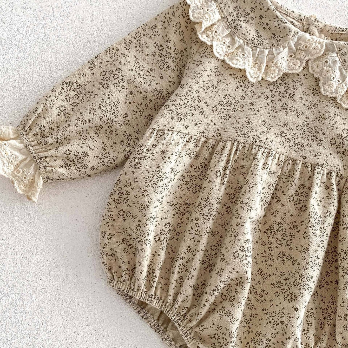 Floral Bubble with Lace Collar