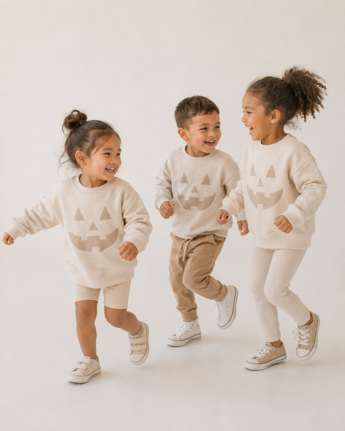 Neutral Jack-O-Lantern Baby/Kids Pullover