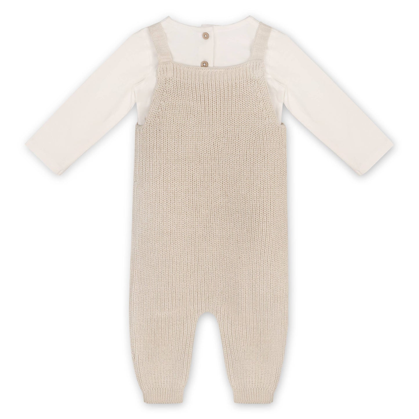 Joy Embroidered Chunky Sweater Knit Baby Overall & Bodysuit
