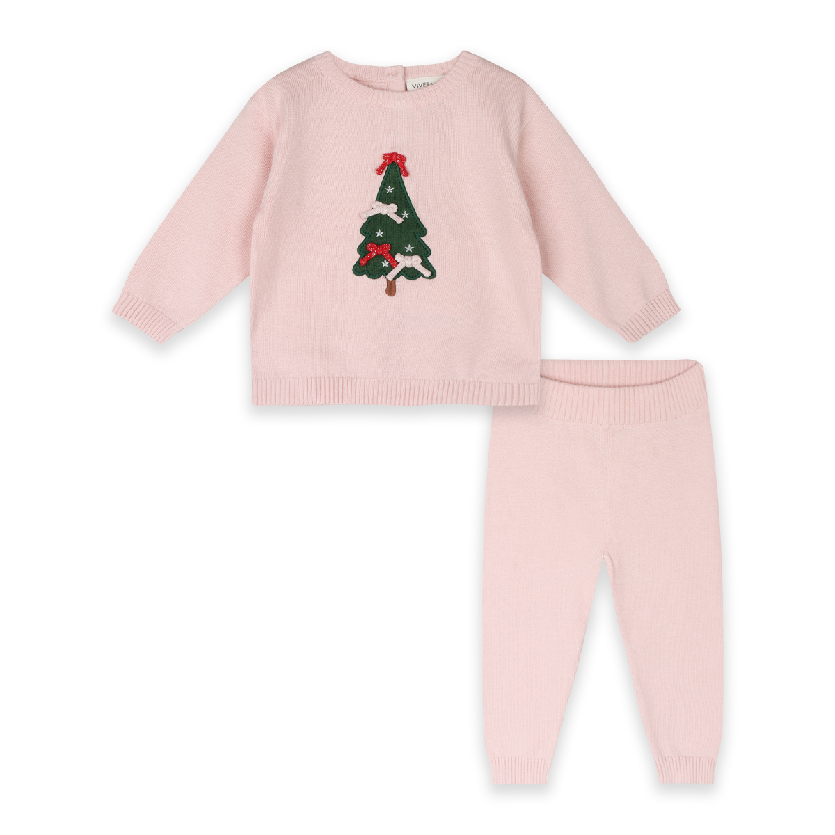 Christmas Cheer 3D Baby Girl Pullover & Pant SET (Organic)