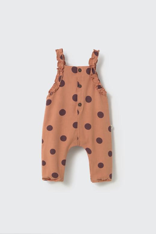 Lily Overalls - Siena Pink Polka Dot