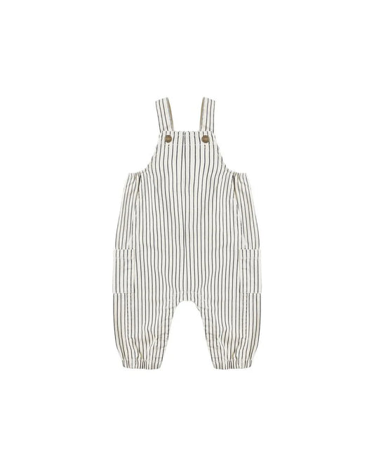 CARGO BABY OVERALL || NAVY PINSTRIPE