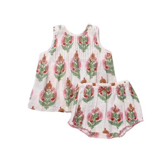 Baby Girls Jaipur 2-PC Set - Pink Bellflower