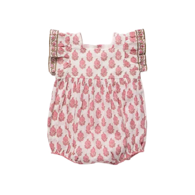 Baby Girls Elsie Bubble - Pink Dahlia Floral