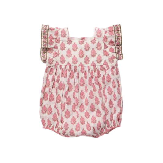 Baby Girls Elsie Bubble - Pink Dahlia Floral