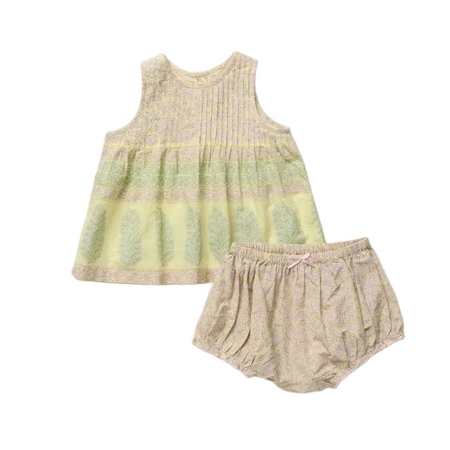 Baby Girls Jaipur 2-PC Set - Citrus Garden Border