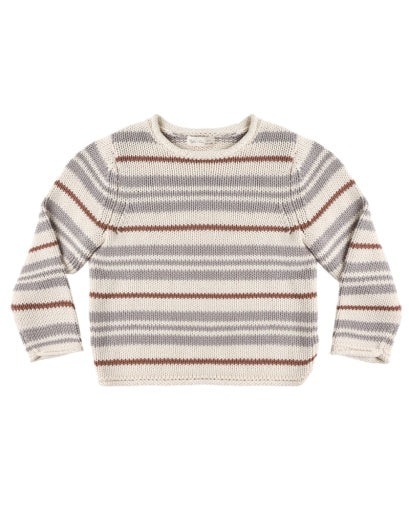 JACQUES SWEATER DUSTY BLUE STRIPE