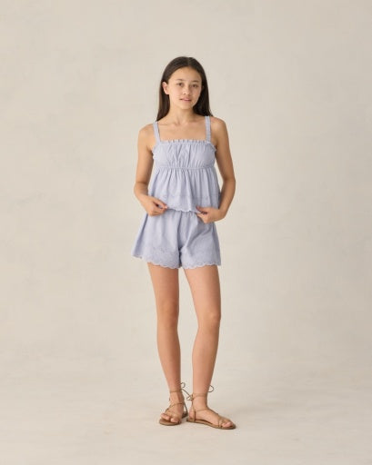 TEEN EYELET TANK BLOUSE PERIWINKLE