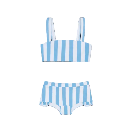 Minnow Girls Bay Stripe Bandeau Bikini and Swim Shorts