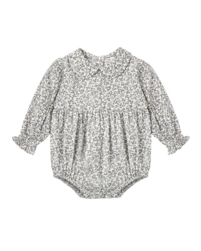 Rylee and Cru Slate Floral Cora Romper