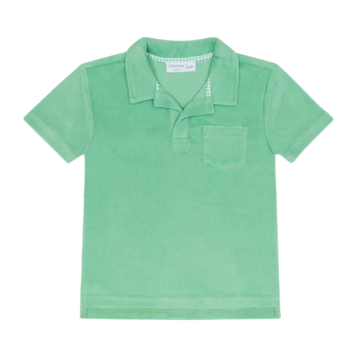 Minnow Boys Gustavia Green French Terry Polo