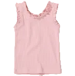 Joy Ruffle Rib Tank - Pink