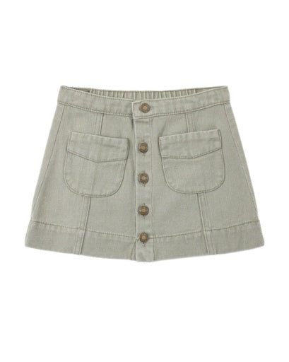 Rylee and Cru Denver Mini Skirt - Dark Sage
