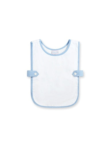 Celebration Bib - White with Blue Minigingham