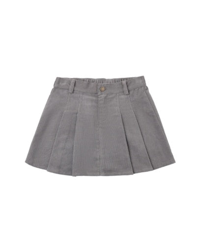 Rylee and Cru Slate Pleated Denim Skirt