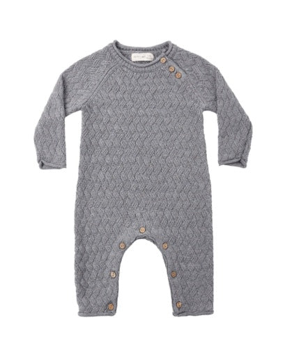 Cozy Heather Knit Jumpsuit - Heathered Slate