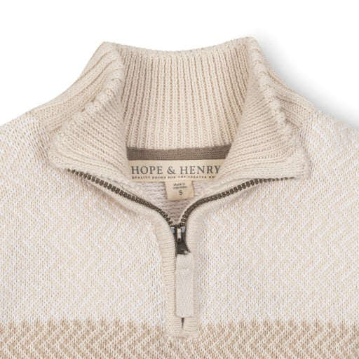 ORGANIC HALF ZIP SWEATER