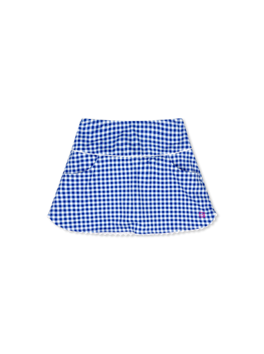 Royal Gingham Game Day Tennis Skort