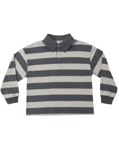 Rylee and Cru Rugby Polo - Sage Stripe