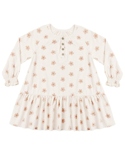 SWING DRESS PINK DAISIES