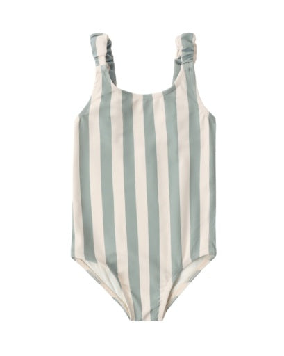 SCRUNCH ONE-PIECE GREEN STRIPE