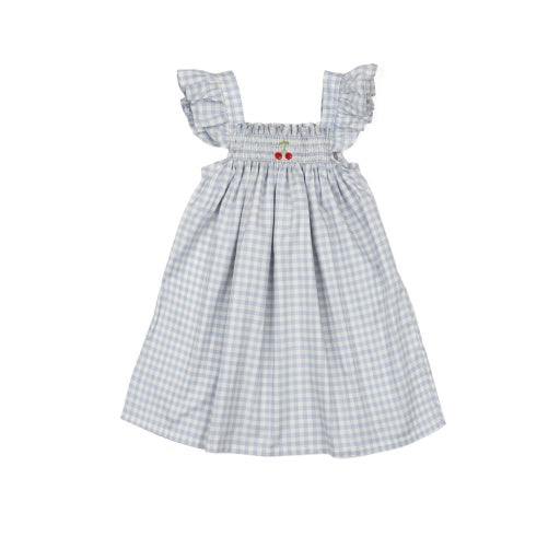 SMOCK FLUTTER DRESS