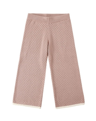 Rylee and Cru Pointelle Knit Pant - Rosewood