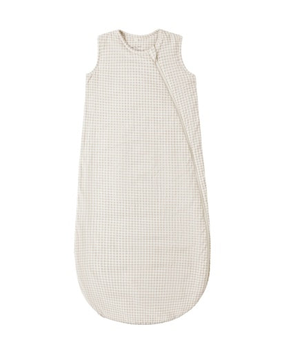BAMBOO SLEEP BAG OAT GINGHAM